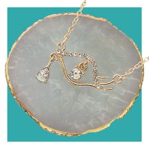 Eye of Horus Necklace Gold Plated Rhinestone Pendant & Cable Chain Layer Jewelry